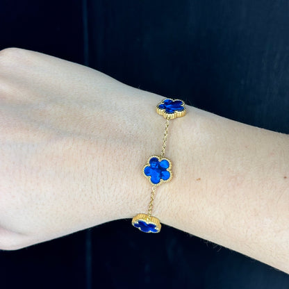 Bracciale Fiori Blu - Preziosi Milano 