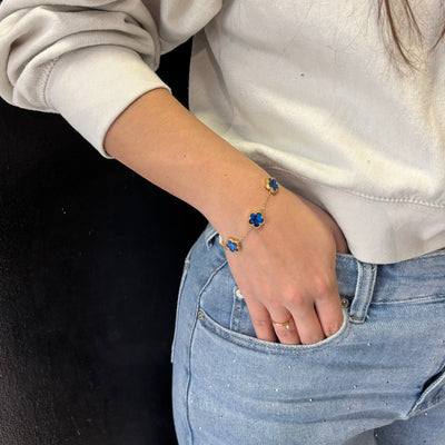 Bracciale Fiori Blu - Preziosi Milano 