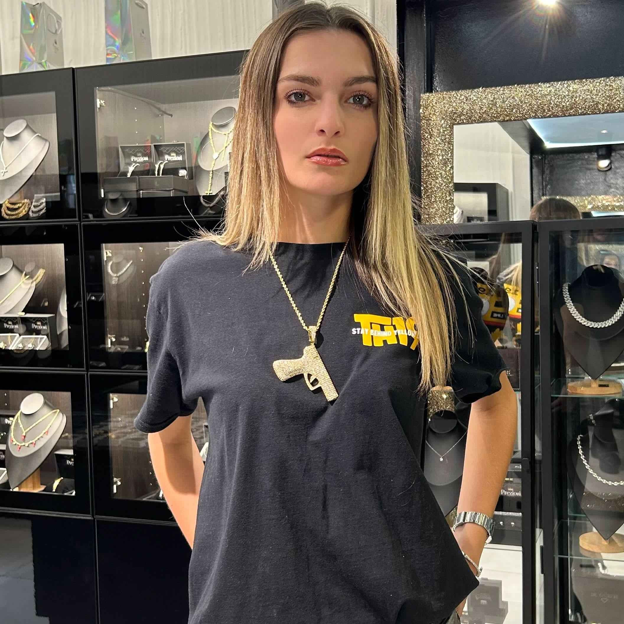 Ciondolo Big Pistola Oro - Preziosi Milano 
