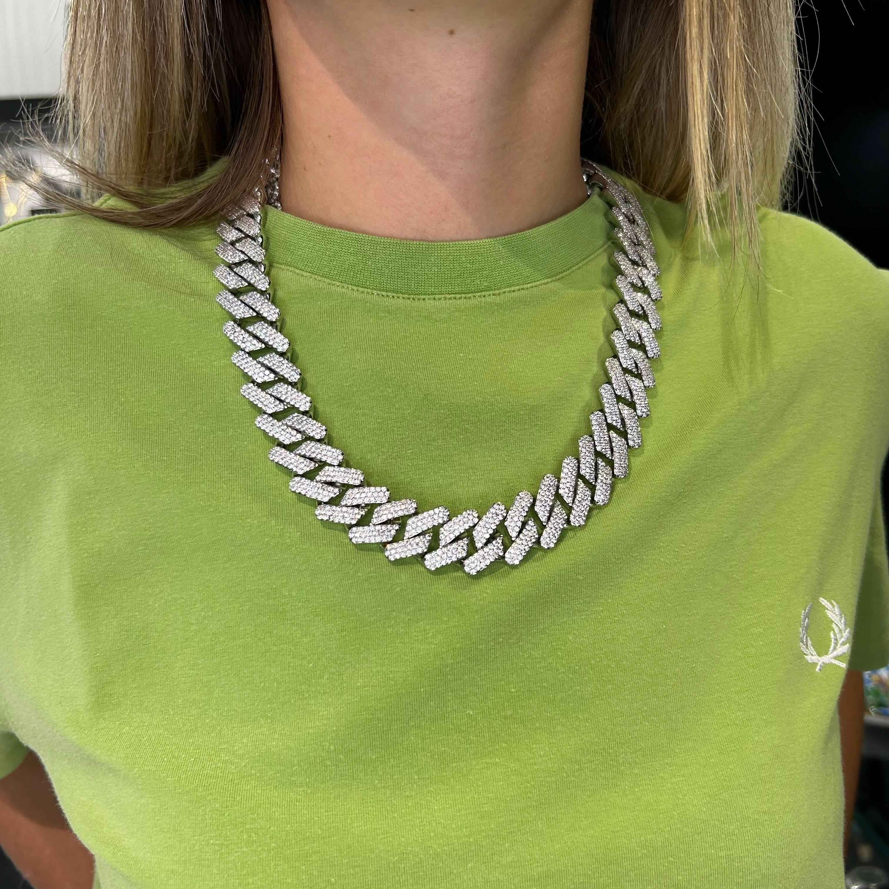 Collana Ice Trap 19mm Argento 925 - Preziosi Milano 