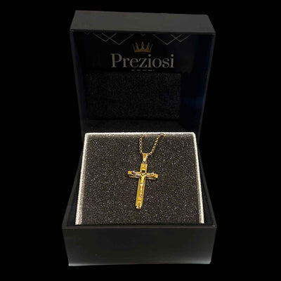 Collana Croce Gesù Crocifisso Oro - Preziosi Milano 
