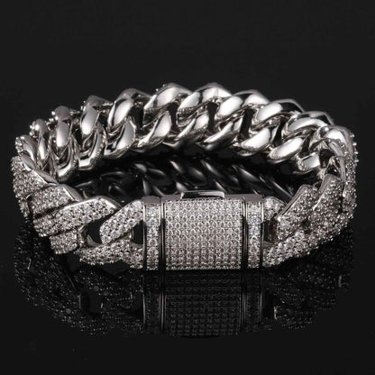 Bracciale Ice Square Luxury Rhodium - Preziosi Milano