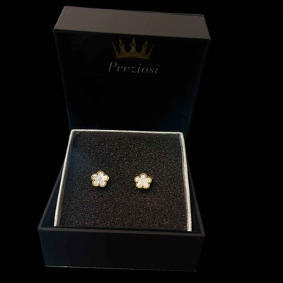 Orecchini Fiore Bianco - Preziosi Milano 