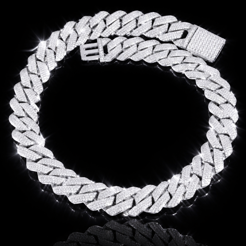 Collana Ice Trap 19mm Argento 925