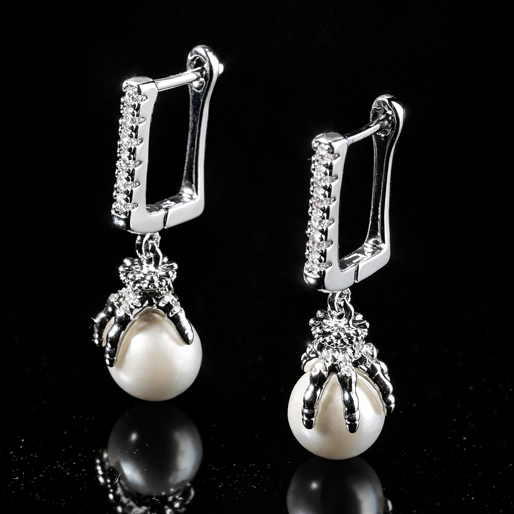 Orecchini Brillante Mano Di Perla