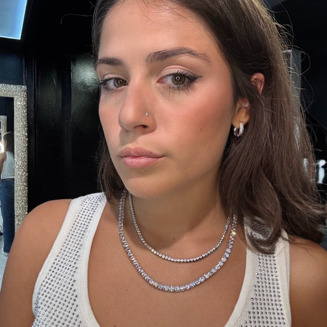 Collar de tenis de Rhodium de lujo