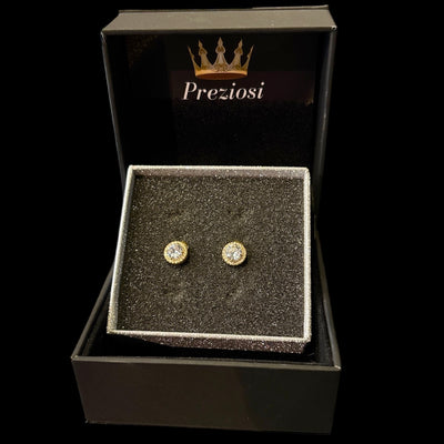 Orecchini Cristal Oro Acciaio - Preziosi Milano 