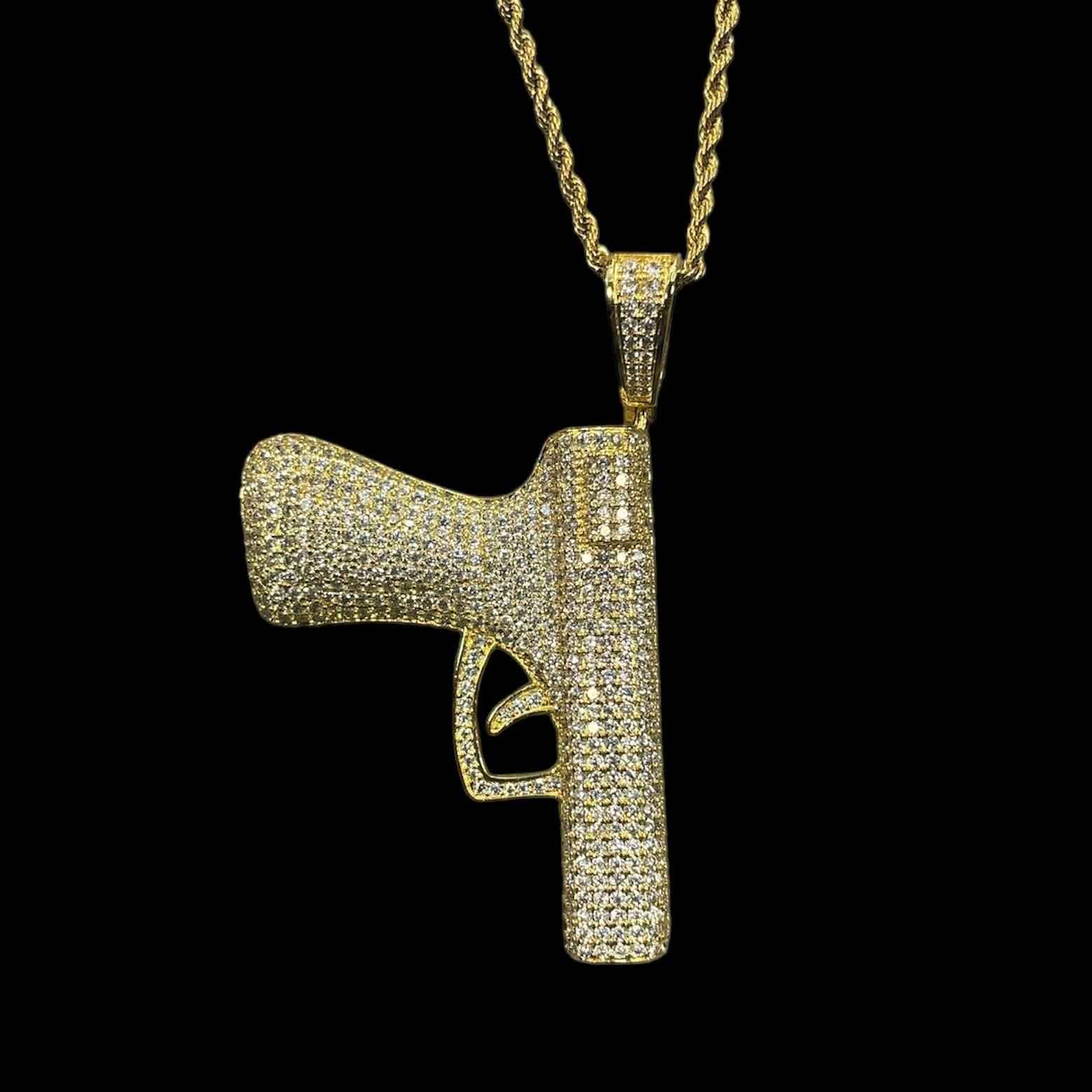 Ciondolo Big Pistola Oro - Preziosi Milano 