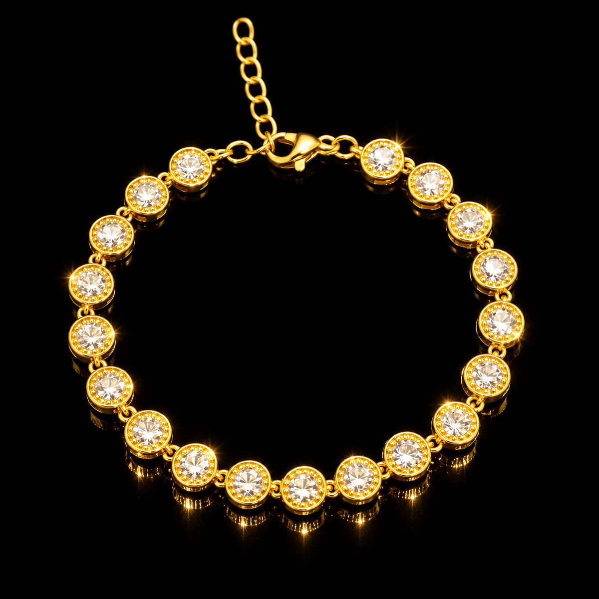 Bracciale Cristal Inox Oro