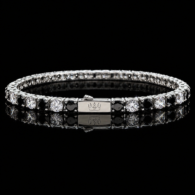 Bracciale Tennis Bianco Nero