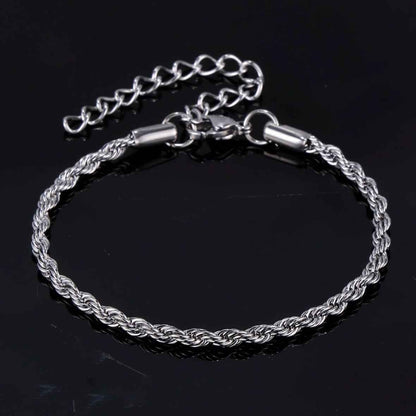 Bracciale Treccia Argento - Preziosi Milano bracciale 3mm