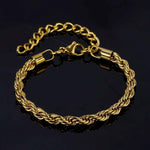 Bracciale Treccia Oro - Preziosi Milano bracciale 5mm