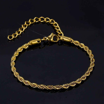 Bracciale Treccia Oro - Preziosi Milano bracciale 3mm