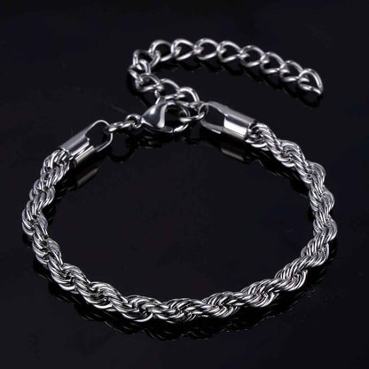 Bracciale Treccia Argento - Preziosi Milano bracciale 5mm