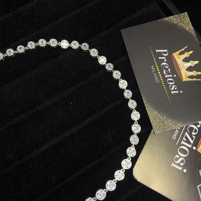 Collana Cristal Inox Argento