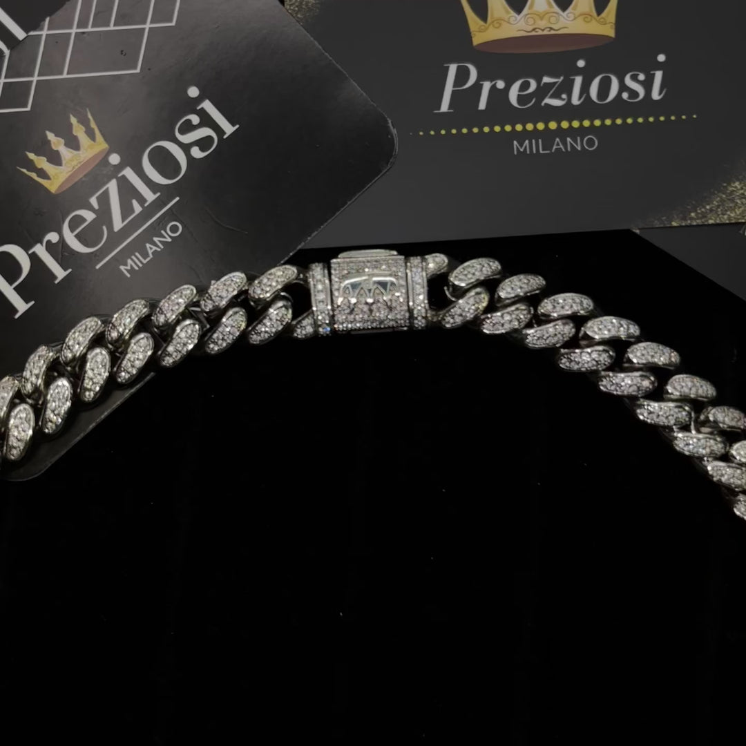 Collier rhodié de luxe Ice Fresh