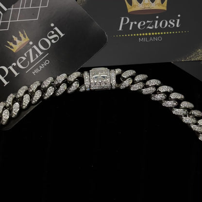 Collar de rodio de lujo de hielo fresco