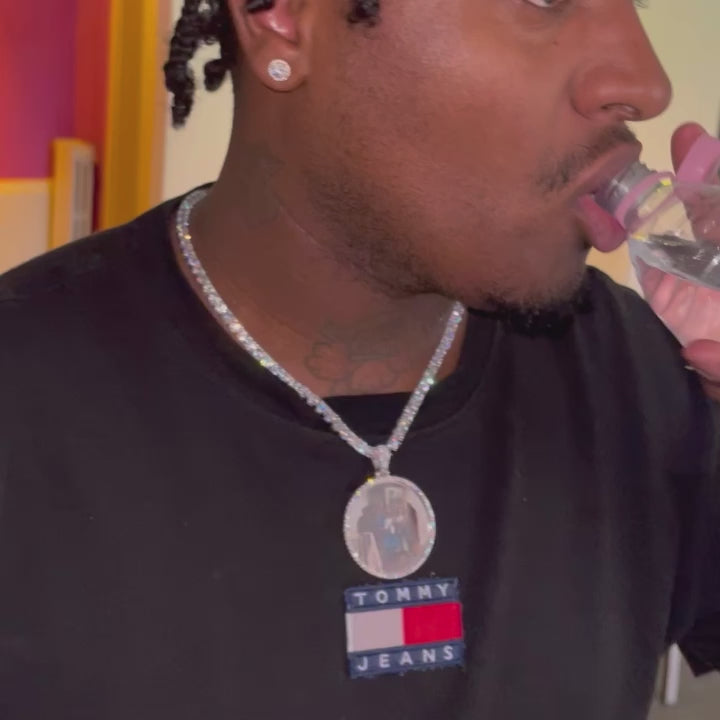 Ciondolo Personalizzato Con Foto o Logo In Argento 925