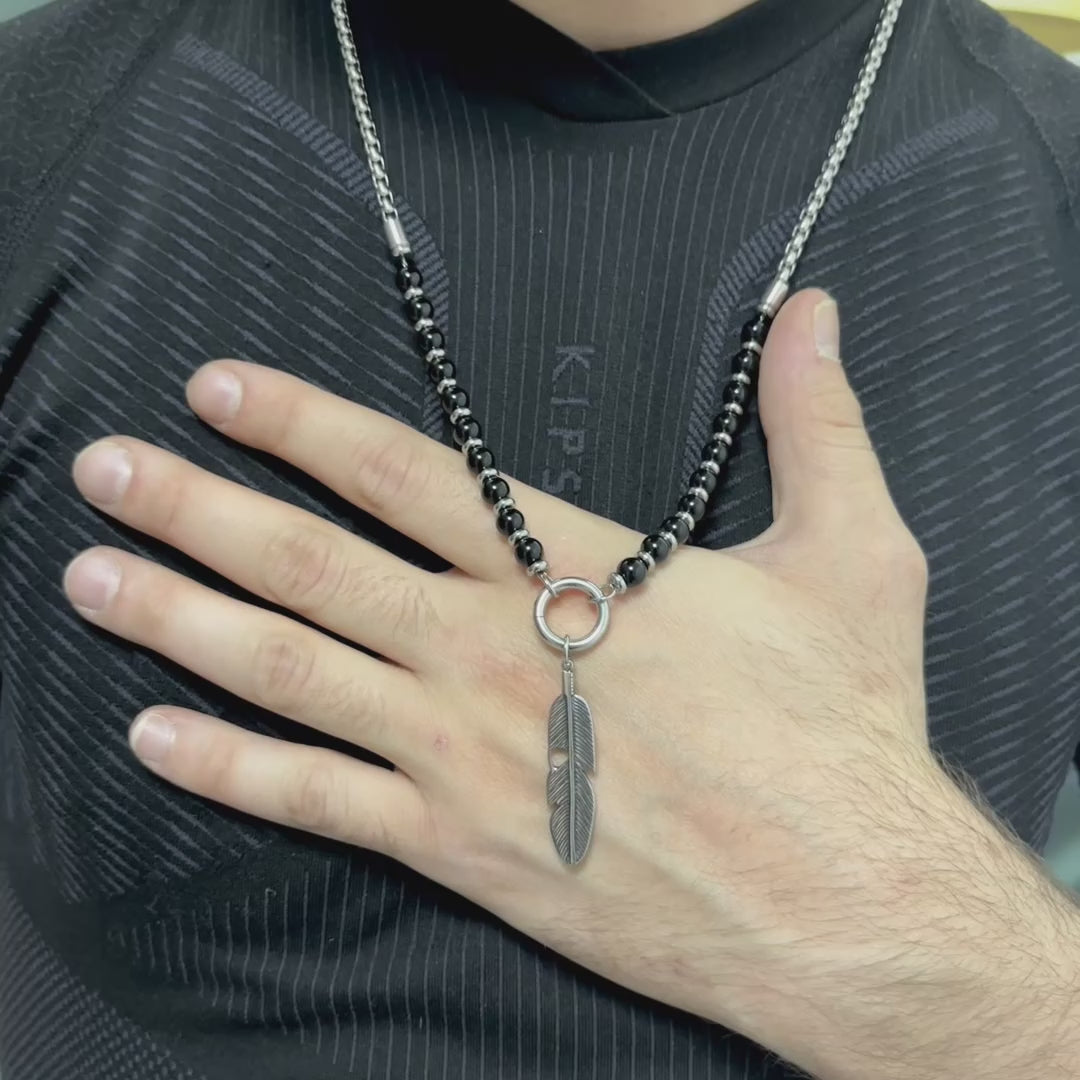 Collana Midnight Feather