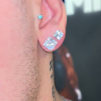 Orecchini Punto Luce Quadrati