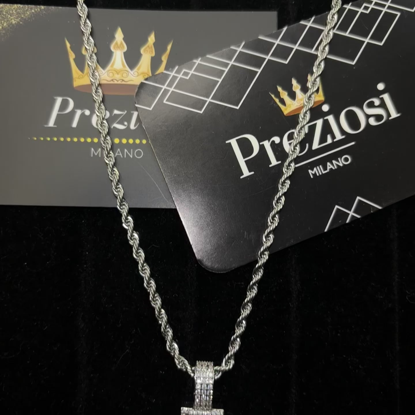 Pendentif Croix Giro en Cristal
