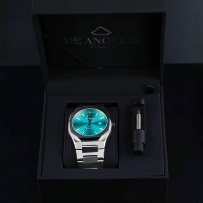 De Angelis Ocean Silver Azzurro Tiffany Sunray - Preziosi Milano 