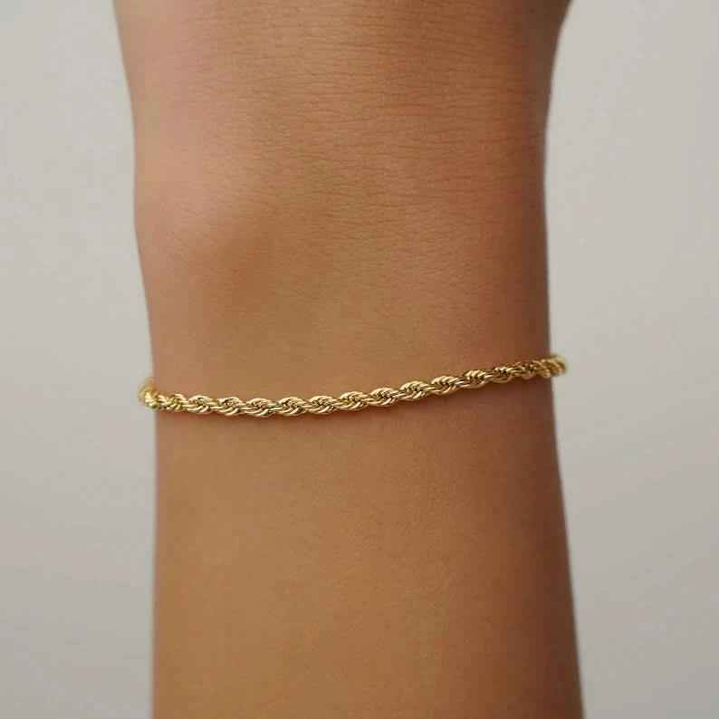 Bracciale Treccia Oro | Bracciale Intrecciato Unisex | Preziosi Milano