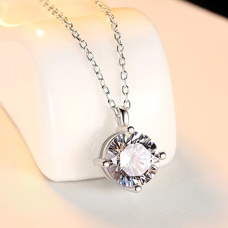 Ciondolo Argento Diamante | Ciondolo Donna Diamanti | Preziosi Milano
