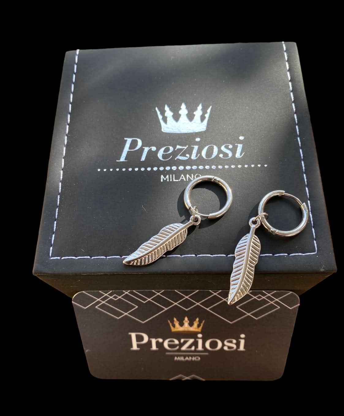 Orecchini Pennacchio D'argento | Orecchino Plume | Preziosi Milano