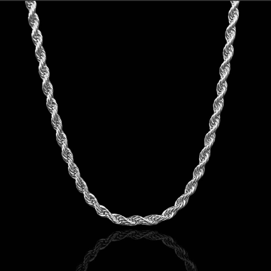 Collana treccia argento | Collana Treccia Unisex | Preziosi Milano