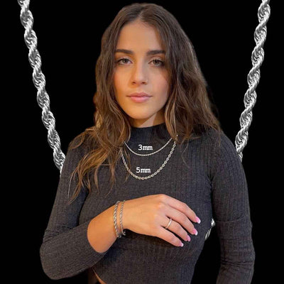 Collana treccia argento - Preziosi Milano