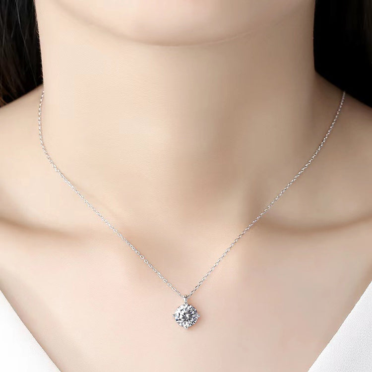 Ciondolo Argento Diamante | Ciondolo Donna Diamanti | Preziosi Milano