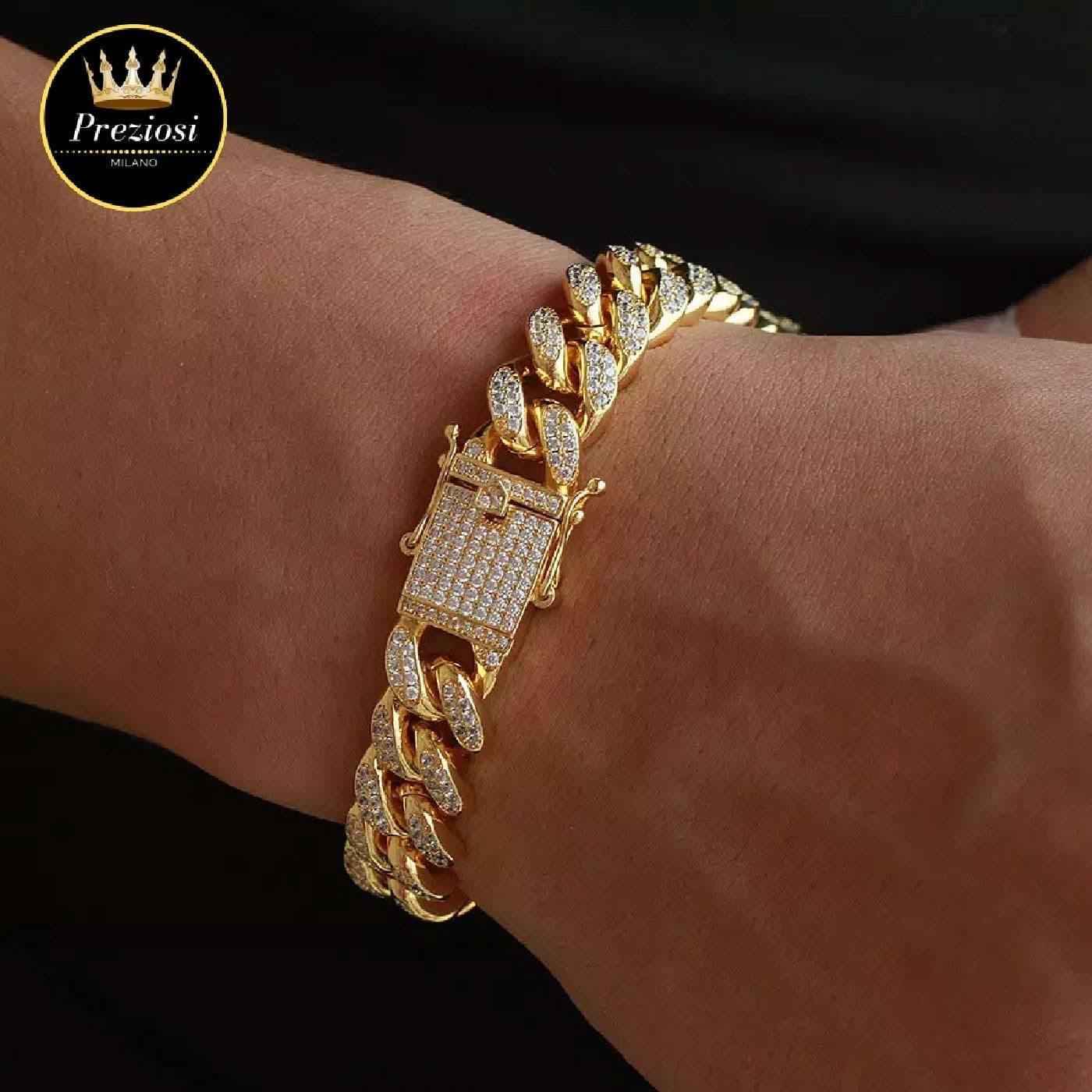 Bracciale Cool Oro | Bracciale Da Uomo Con Diamanti | Preziosi Milano