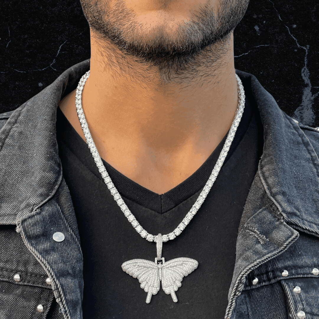 Ciondolo Farfalla Luxury Rhodium | Ciondolo Farfalla | Preziosi Milano