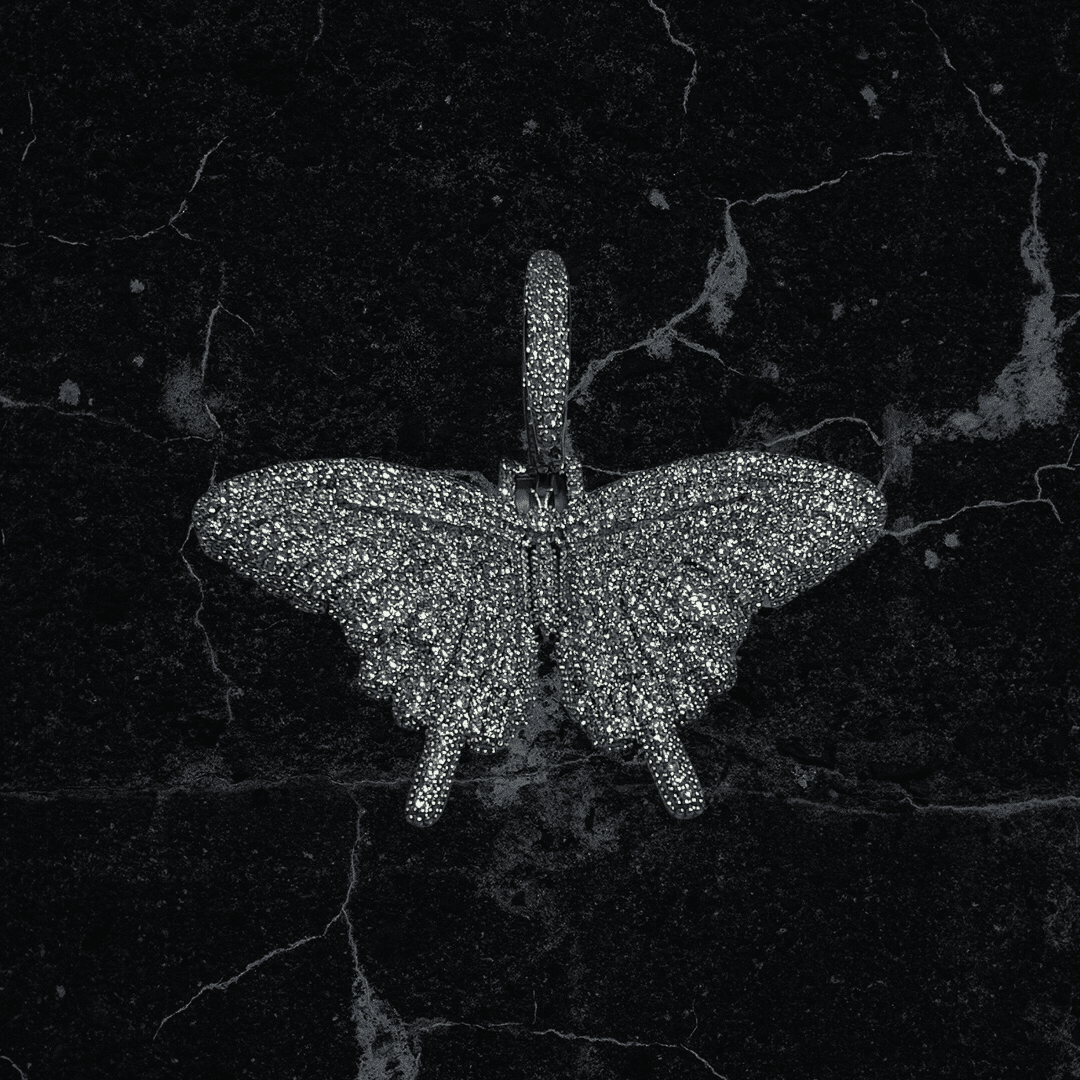 Ciondolo Farfalla Luxury Rhodium | Ciondolo Farfalla | Preziosi Milano
