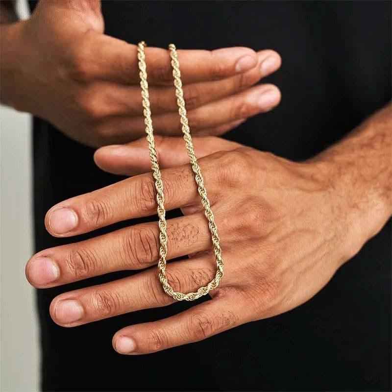 Collana Treccia Oro | Collana Intrecciata Unisex | Preziosi Milano