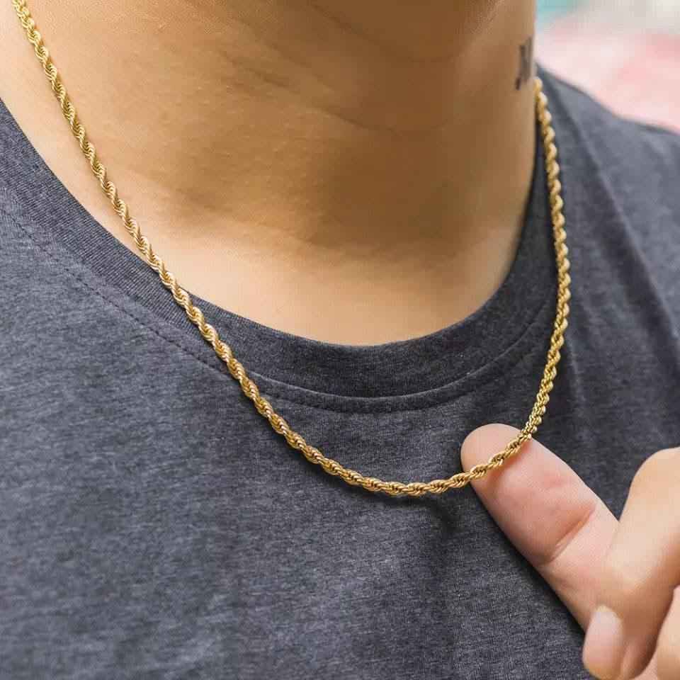 Collana Treccia Oro | Collana Intrecciata Unisex | Preziosi Milano