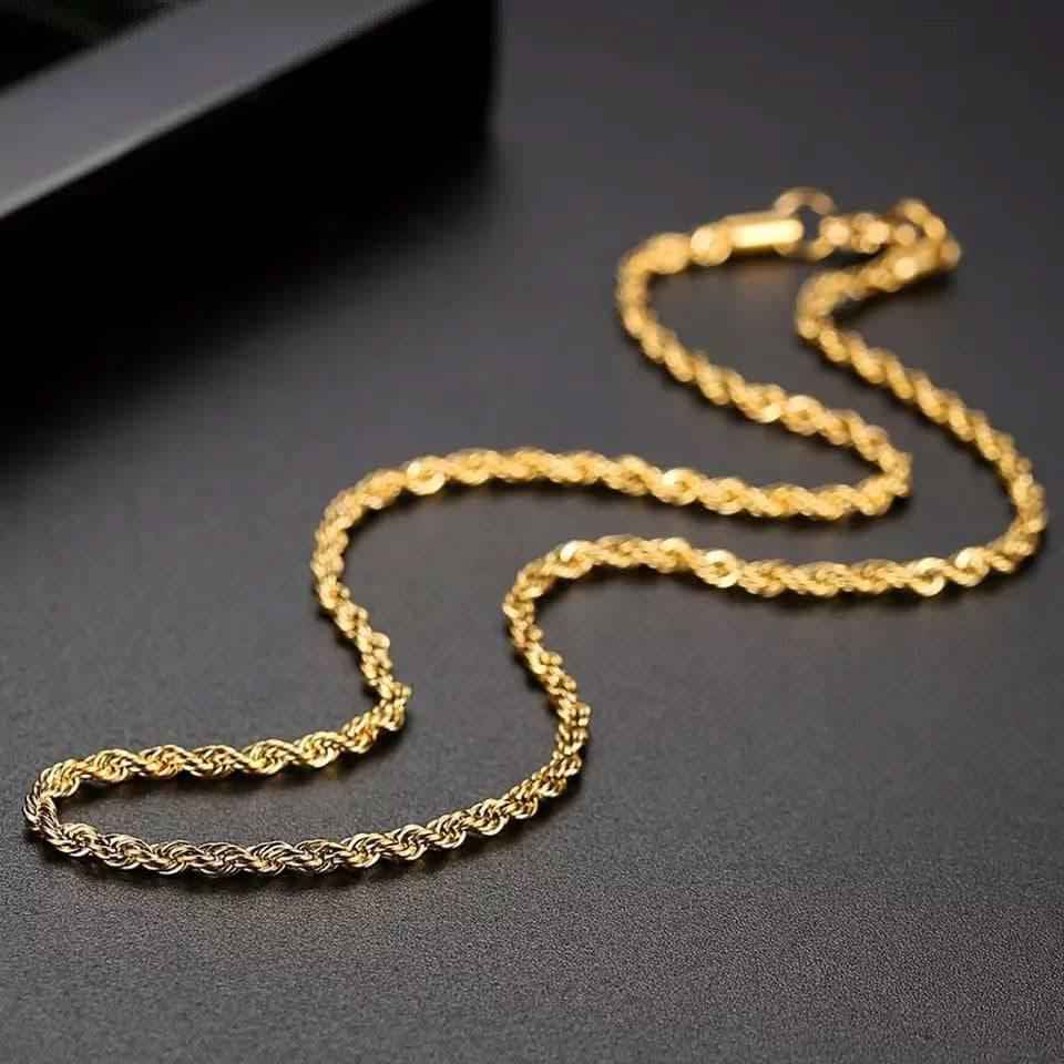 Collana Treccia Oro | Collana Intrecciata Unisex | Preziosi Milano