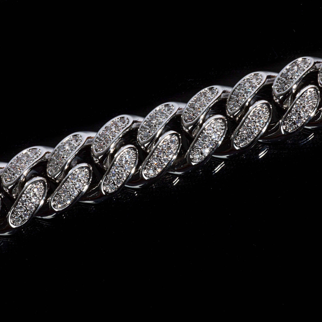 Catena a Maglia Cubana Diamantata | Preziosi Milano