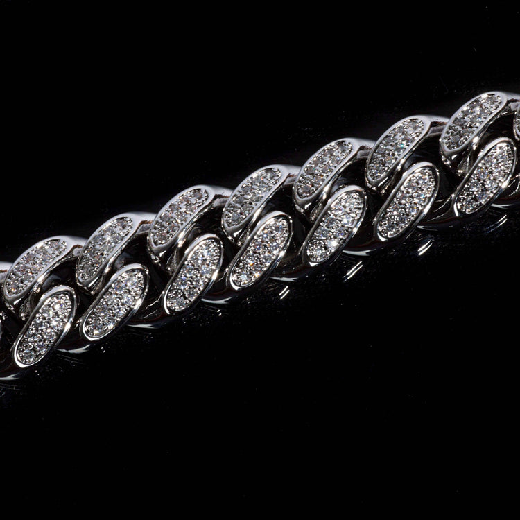 Catena a Maglia Cubana Diamantata | Preziosi Milano
