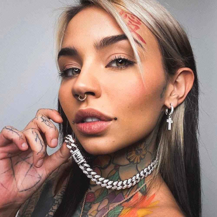 Catena a Maglia Cubana Diamantata | Preziosi Milano
