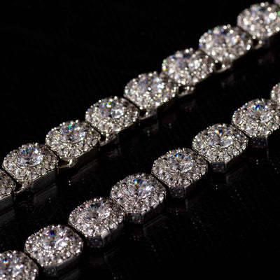 Collana Ice Style Luxury Rhodium 11mm - Preziosi Milano