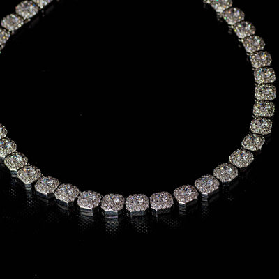 Collana Ice Style Luxury Rhodium 11mm - Preziosi Milano