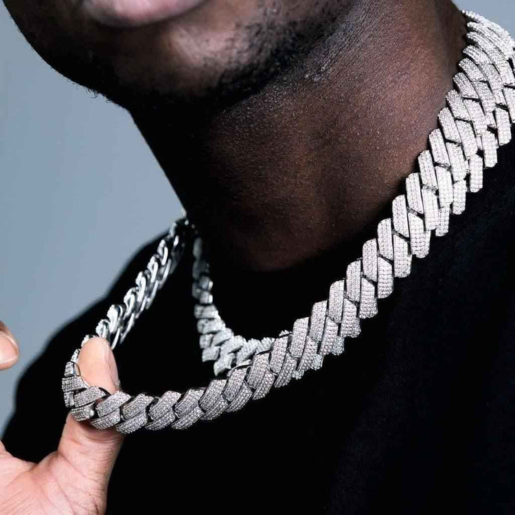 Collana Cubana Con Zirconi Cubici | Collana Cubana | Preziosi Milano