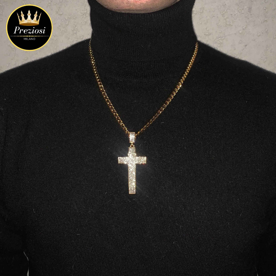 Collana Di Diamanti Croce D'oro | Preziosi Milano