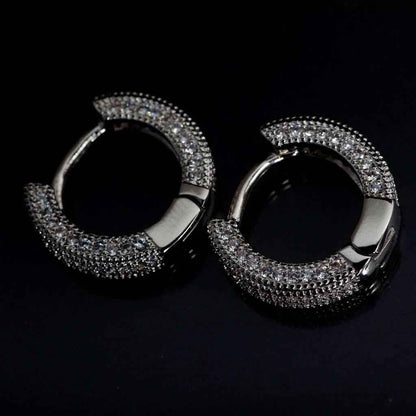 Orecchini Circle Luxury Rhodium - Preziosi Milano