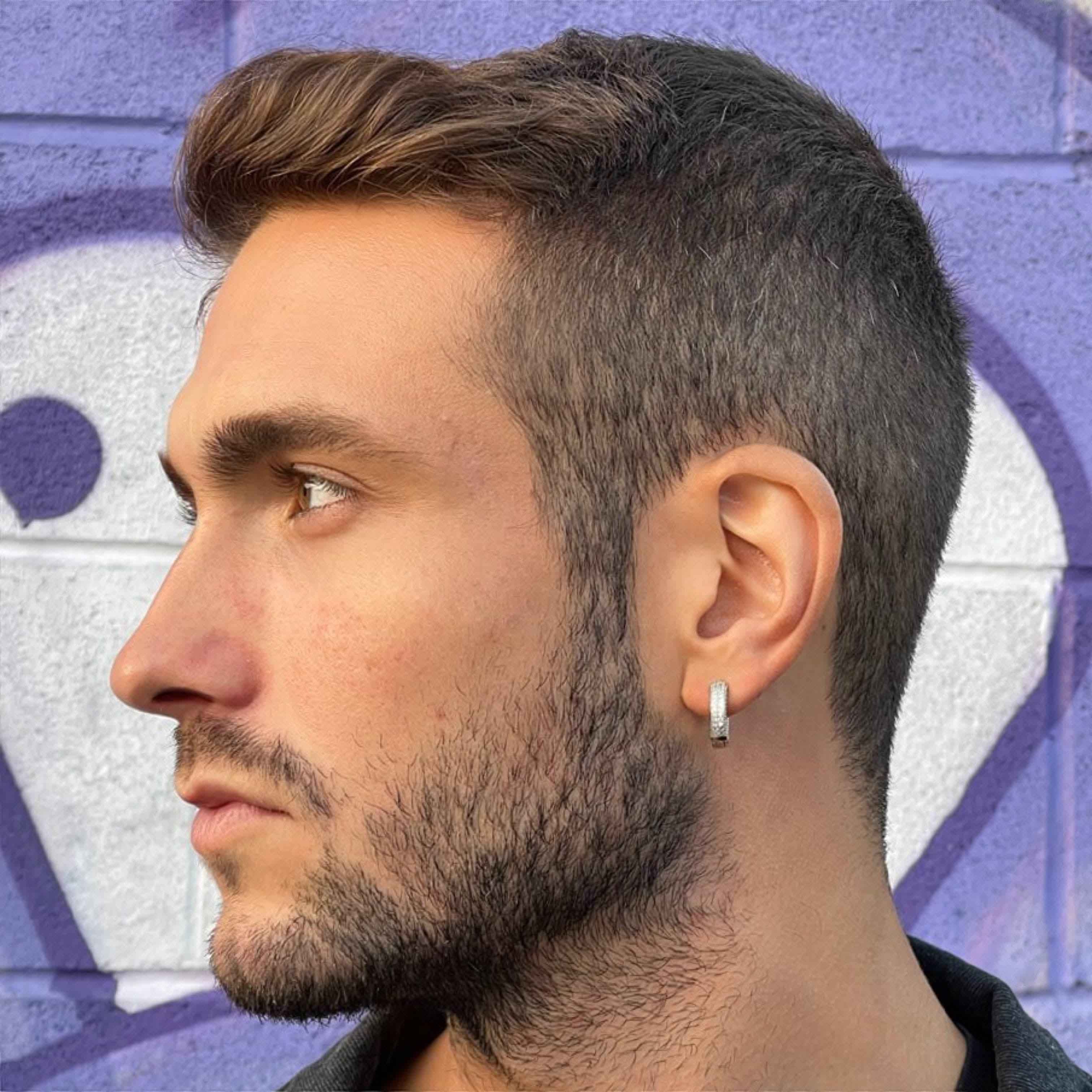 Orecchini a Cerchio Di Diamanti | Orecchini Da Uomo | Preziosi Milano