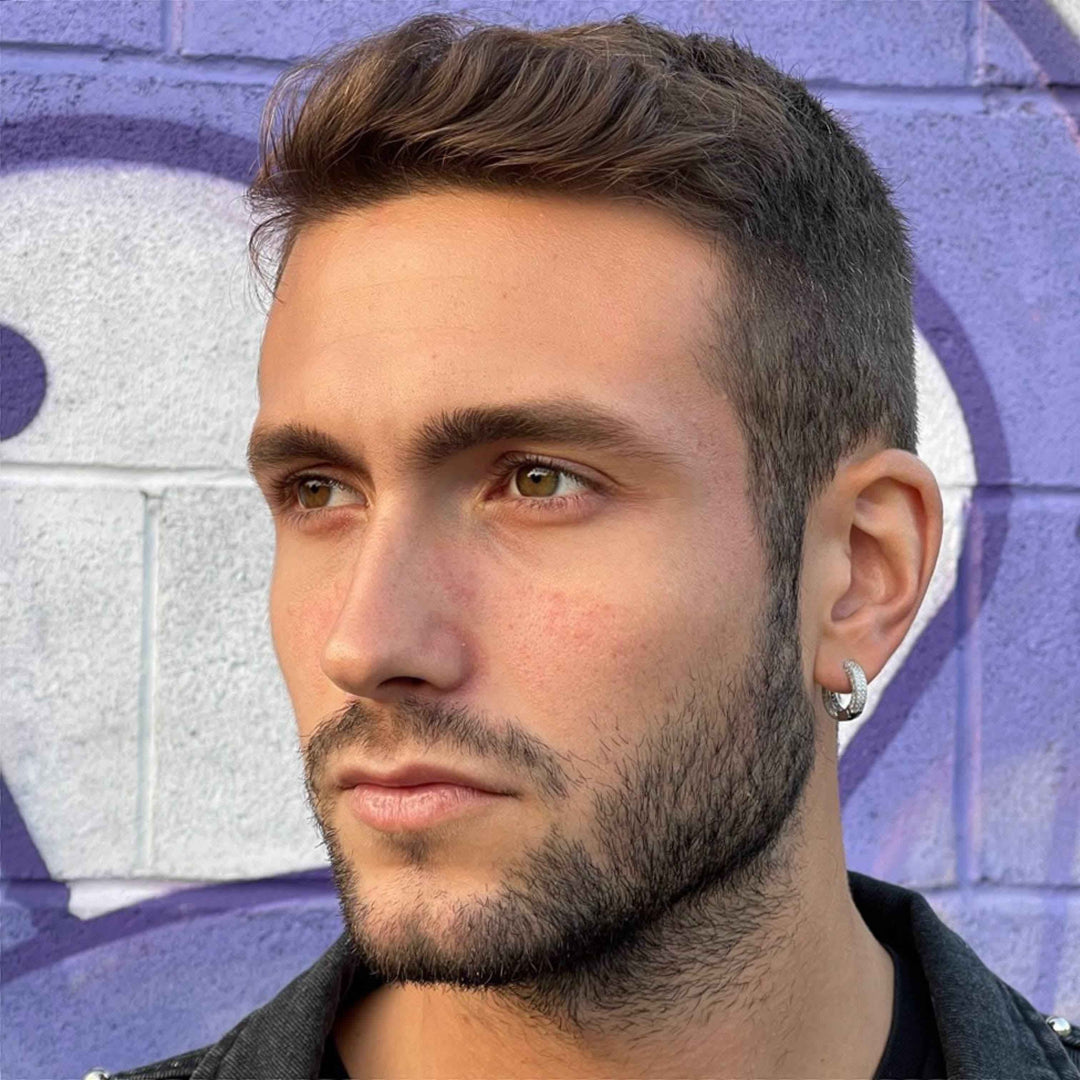 Orecchini a Cerchio Di Diamanti | Orecchini Da Uomo | Preziosi Milano