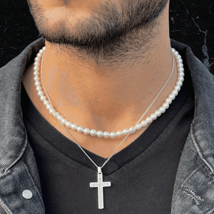 Collana Di Perle Unisex | Collana Di Perle Bianche | Preziosi Milano